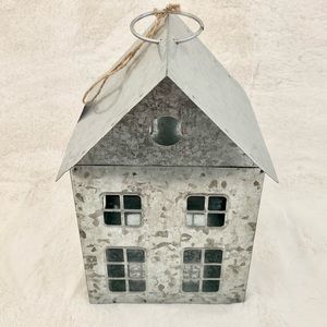 HOUSE Farmhouse Galvanized metal home Candle stand